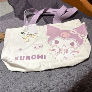 Kuromi White and Purple Tote Bag